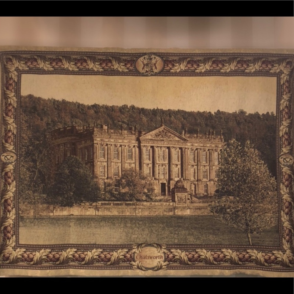 Tapestry of Chatsworth House- Downton Abbey fans!